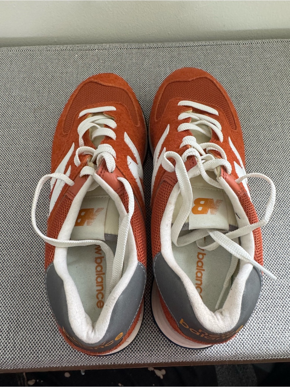New Balance Rust Orange Suede & Mesh Sneaker - Picture 5 of 5
